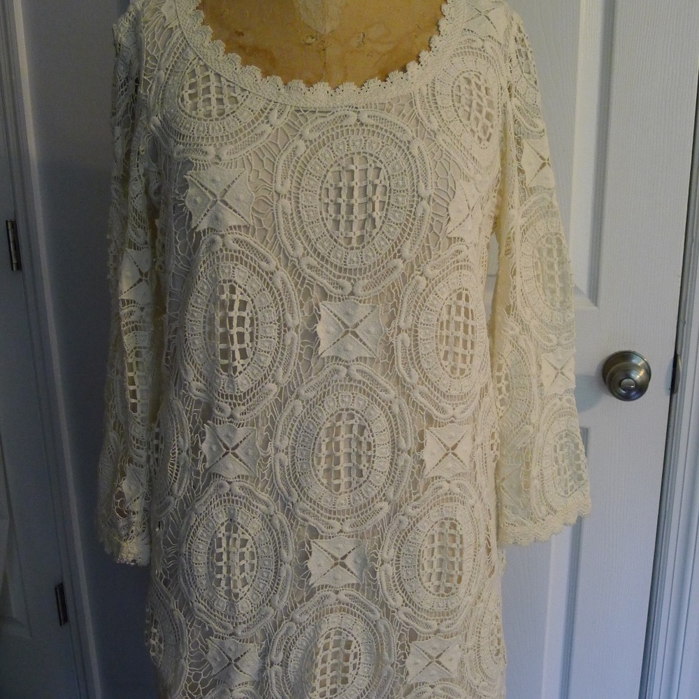 French Connection Cotton Lace Mini Dress - Picture 3 of 7